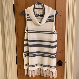 Mud Pie sleeveless cowl neck sweater